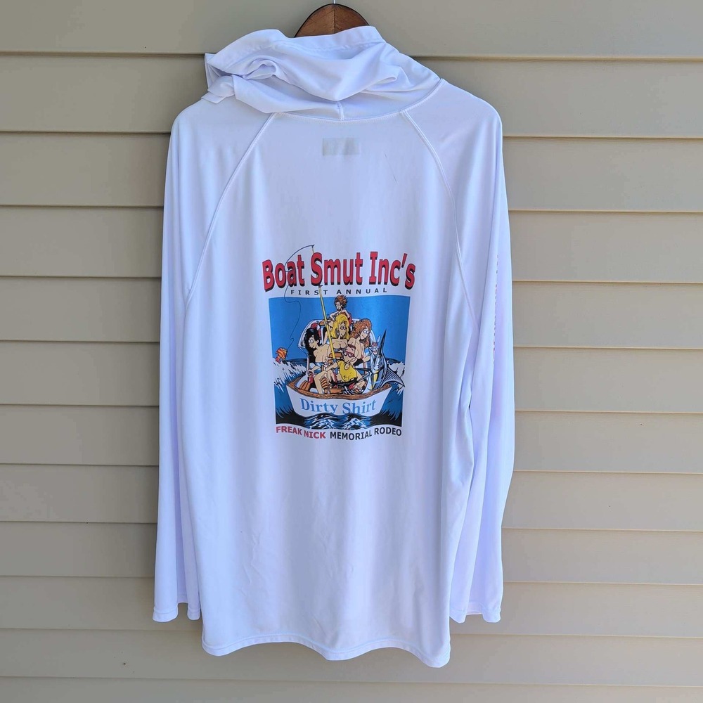 A4 Sun Hoodie Men 3XL White Boat Smut Freak Nick Memorial Rodeo Graphic